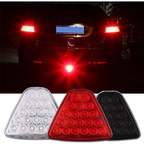 Universal Auto F1 Style 12V Tail Light 20 LEDs Brake Stop Reversing Warning Light Flash Strobe Light triangle Car Tail Light