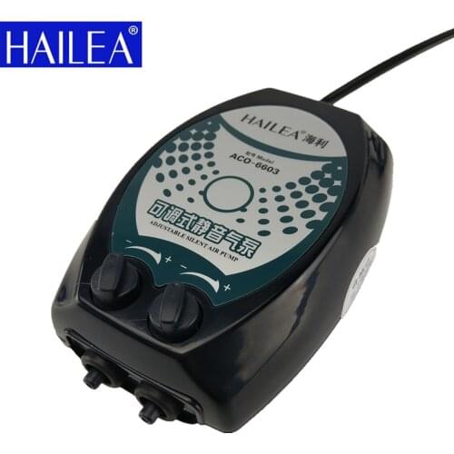 220V 2W 2.5W 3W 4W Hailea Air Pumps Fish Tank Oxygen Pump 1/2 Outlets Aquarium Accessories Air Compressor UK AU EU Plug