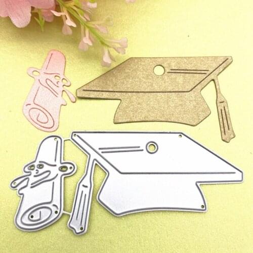Graduation Season Bachelor Hat Dies For Card Making Congratulation Metal Cutting Dies Scrapbooking Craft Dies Stencil Die Cut