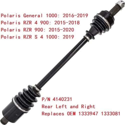 Rear Left and Right CV Axle Drive Shaft For Polaris RZR 900 & RZR 4 900 & Polaris RZR S 4 1000 & Polaris General 1000