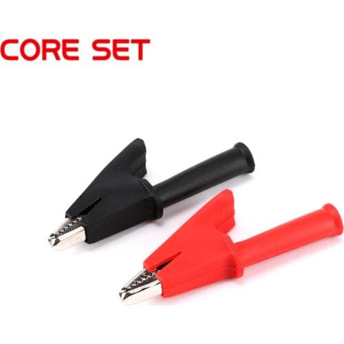 1 pair 2000V 8A 15A Alligator Clip for 4mm Banana Plug Socket Banana Jack Test cable Probes Insulate Clamp Full Insulated