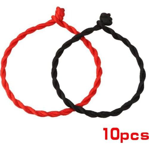 10 Pcs/set Red Thread Bracelet Unisex Couples Friends Bring Luck Red Black Rope Bangles Gifts Fashion Handmade Jewelry Bracelet