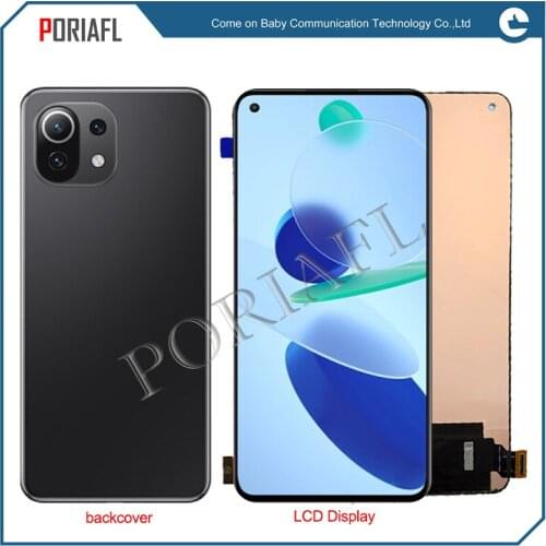 Tested ok For Xiaomi 11 lite Mi11 lite LCD Display Touch Screen Digitizer Assembly for Xiaomi11 lite Mi11 lite back cover