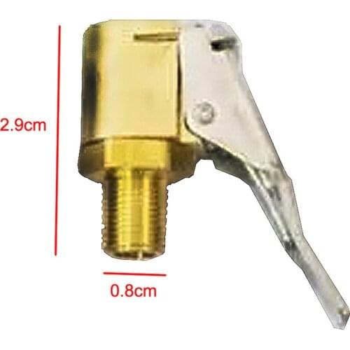 1PC Car Auto Brass 8mm Tyre Wheel Tire Air Chuck Inflator Pump Valve Clip Clamp Connector Adapter Car Accessories For Compressor