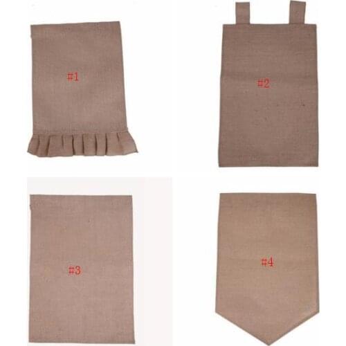 100pcs/lot Monogram Burlap Garden Flag mix 4 design