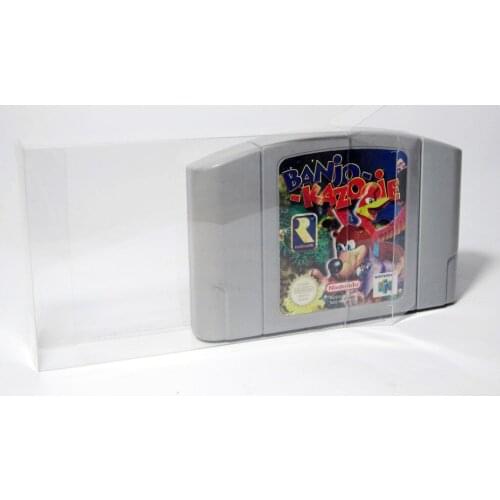 100pcs a lot Clear Transparent Cartridge Protector for N64 Game Card Plastic PET Case Boxes