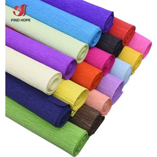 250*25cm(8ft x9.8") Colored Crepe Paper Roll Origami Crinkled Crepe Paper Craft DIY Flowers Decoration Gift Wrapping Paper Craft