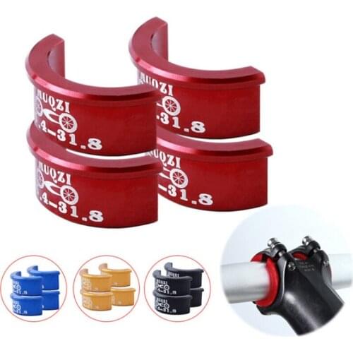 4pcs Bicycle Handlebar Conversion Sheet 25.4 to 31.8mm Installation Aperture Adjust Transformer MTB Road Bike Fixed Gear