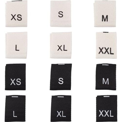 480Pcs Sewing Clothing Size Labels Crafting Embroidered Labels Tags Garment Shirts Dresses Accessories for Sew on Clothes