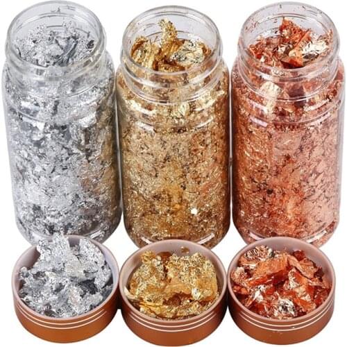 5g Shiny Gold Leaf Flake Candle Resin Epoxy Mold Art Decoration Tool Candle Decoration Making Diy Art Decor Gold Leaf Flake