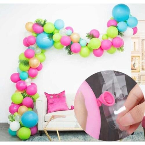5M/lot Ballons Accessories Balloon Chain 160Holes Wedding Birthday Balloons Backdrop Decor Accessories Glue Point Double-Sided