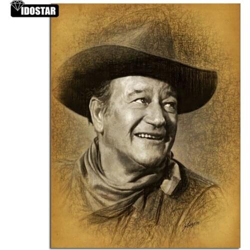 Full Square/Round Drill 5D Diamond Painting Scenery "John Wayne" 3D Embroidery Cross Stitch 5D Home Decor Gift