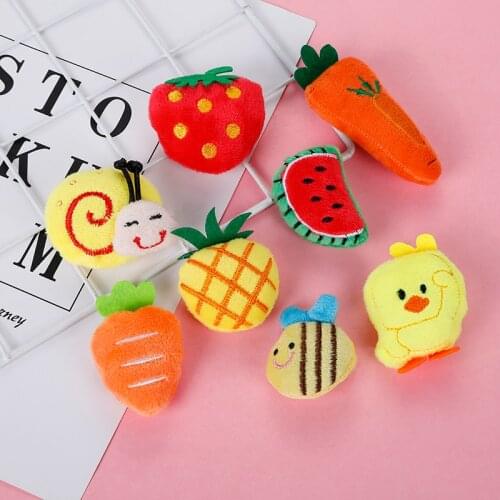 10PCS/Lot plush cartoon fruit Applique Crafts for Children Socks and Gloves Accessories