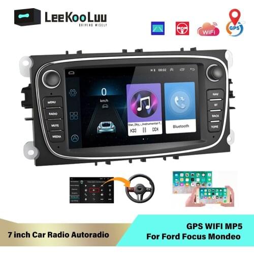 LeeKooLuu Android GPS Car Radio 2 Din Car Multimedia player 7'' Audio Radio Player For Ford/Focus 2 /S-Max/Mondeo 9/GalaxyC-Max
