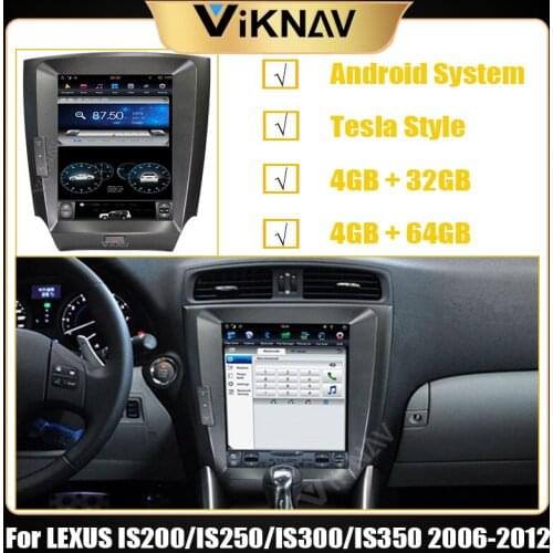 Vertical screen car Multimedia Player For-LEXUS IS250 2006 2007 2008 2009 2010 2011 2012 android radio MP3 player GPS navigation