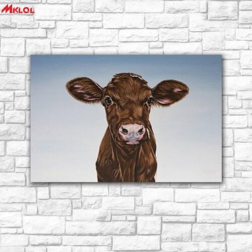Large Wall Art, Calf , Restaurant study Bedroom Decor Wall oil Painting Print Nice wall picture for living room no frame