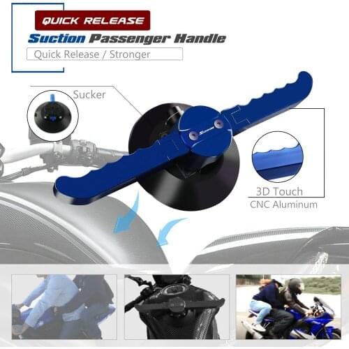 Quick Release Vacuum Hand Pump Suction Cup Passenger Handgrips Tank Grab Bar Handle Armrest for BMW S1000R S 1000 R 2014-2020