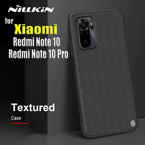 For Xiaomi Redmi Note 10 Pro Case Casing Nillkin Textured Nylon Fiber Durable Non-slip Back Cover on Redmi Note 9T 9s 9 Coque