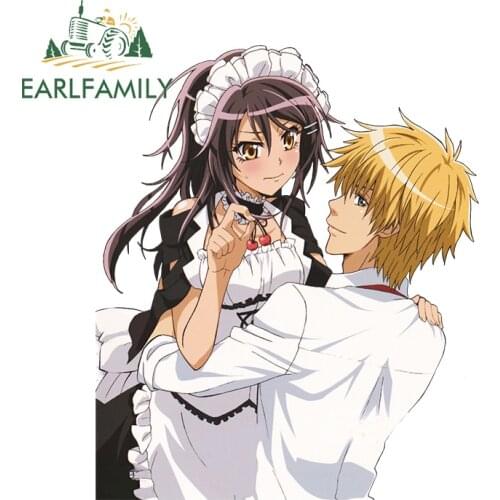 EARLFAMILY 13cm x 11cm for Kaichou Wa Maid Sama Funny Car Stickers Graffiti Decals Surfboard Windows Waterproof RV Decoration