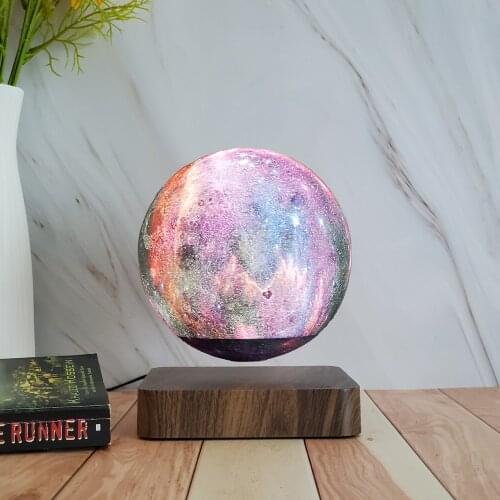 HCNT Newest Levitation Colorful Galaxy Moon Creative Table Lamp for Home Decoration and Christmas Gift