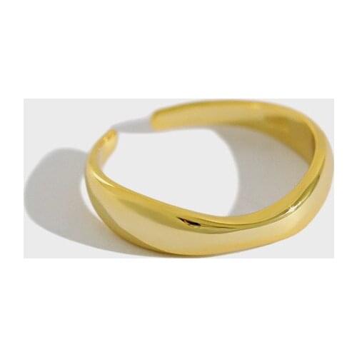 July Dream Hot Korea Silver Ring 925 Stackable 18K Gold Ring For Women Finger Wedding Bands Minimalist Fine Jewelry Accessories