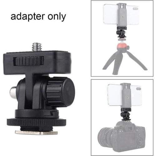 Tripod Cold Shoe Mount Gimbal 1/4 inch Screw Thread Flash Shoe Cold Shoe Adapter Accessories Camera Bracket Cold Mount L9D3