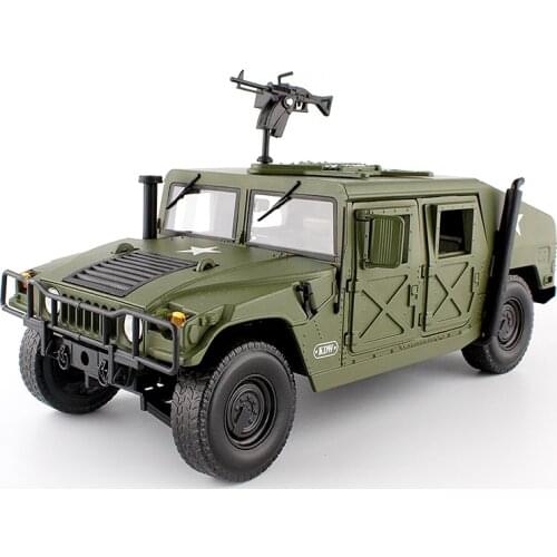 Alloy Diecast big Hummer Tactical Vehicle 1:18 Military Armored Car Model with 5 Door Opened Hobby collectible Toy For Kids gift