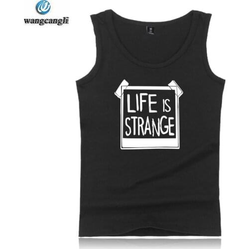Life Is Strange printed tank tops oversize summer vest o-neck cotton fitness sleeveless shirt fashion bodybuilding tank top men