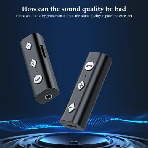 Mini 3.5mm Jack Wireless Bluetooth Aux Adapter Portable Bluetooth Stereo Output Audio Receiver For Headphones Speakers Car Home
