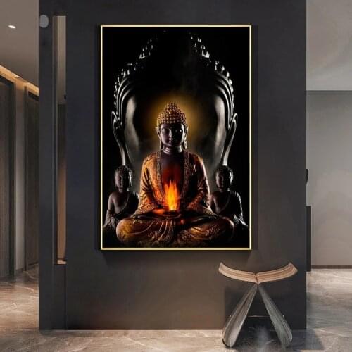 God Buddha Wall Art Canvas Prints Modern Art Buddha Canvas Paintings Wall Pictures Buddhist Posters Living Room Wall Decor