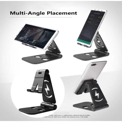 Foldable Mobile Phone Holder Desktop For Tablet Charging Base Double Adjustable Shelf Phone Stand For Mobile Phone Accessories