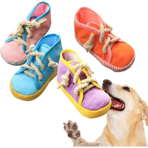 New Pet Simulation Toy Shoes Dogs Grind Teeth Clean Teeth Sound Toys Cats and Dogs Interact with Bite-resistant Toys