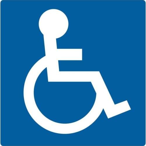 New Car Sticker Handicap Parking Color Car-Sticker and Decals Lovely for Car Bumper Waterproof Cover scratches KK14*14cm