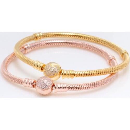 New Pan925 Silver Classic Fashion Heart-shaped Thread Thread Snake Bone Bracelet Women Fashion Gift