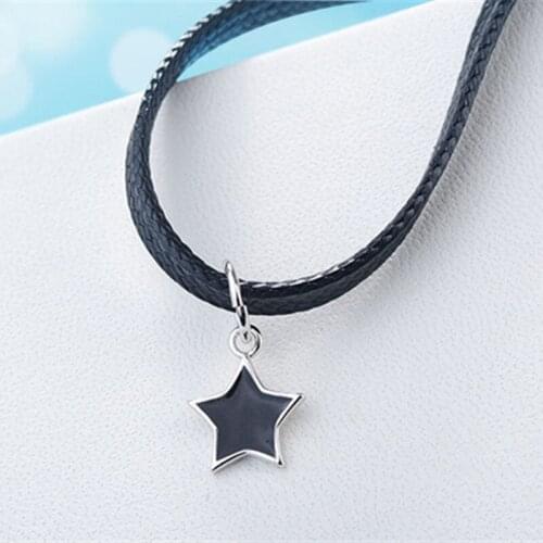 Trendy Star Pendant Necklace For Lady Party Accessories Fashion Leather Rope Necklace Women Clavicle Red Choker Necklace Female