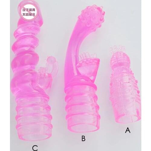 3 style A+B+C Squirt Jump Egg Fingercots Glove Protect Female Finger Condom VA Stimulation Flirt G Spot Vibration Se Toys