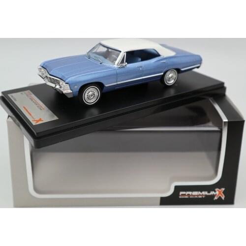 Premium X 1:43 For Chevrolet Impala Sport Sedan 1967 Metallic Blue PRD559 Diecast Models Car Limited Edition Collection