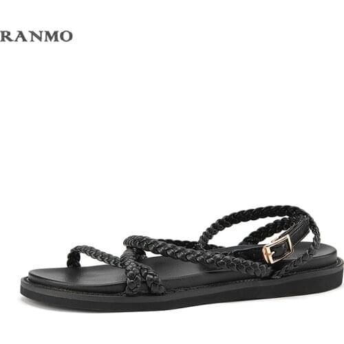 Woven strap casual sandals flat shoes womens shoes summer outdoor shoes sandals casual comfortable sandals daily commuter sandal