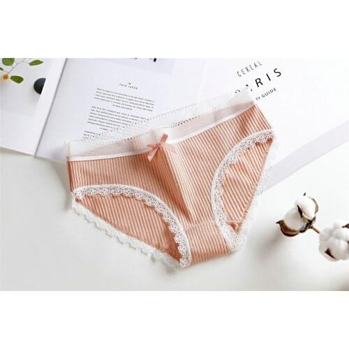 5Pcs/lot Sexy Lace Panties Women Fashion Cozy Lingerie Tempting Pretty Briefs High Quality Cotton Low Waist Cute Women Underwear