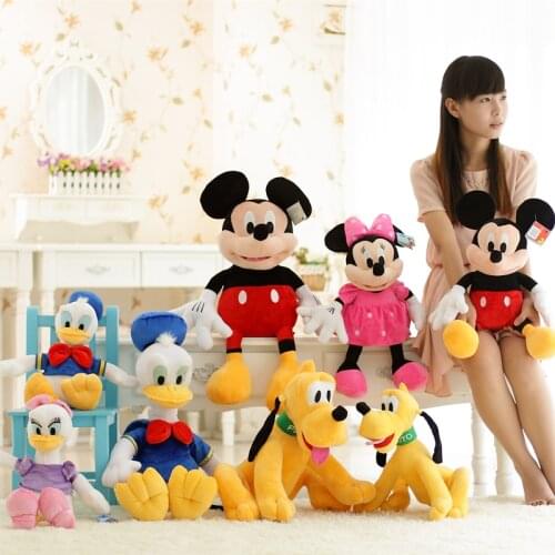 30cm Kawaii Plush Dog Mouse Duck Plush Toys Best Cartoon Animals Kids Girls Gifts Dolls