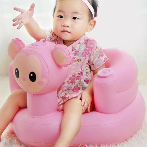 Baby Chair Cartoon Image Children Plastic Inflatable Bath Stool Learning Dining Chair BB Multifunctional Seat High Quality