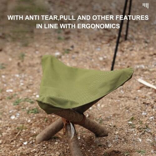 Triangles Stool Cloth Outdoor Green Camping Waterproof Nylon Cloth Portable Chair Foldable Cloth For Fishing Hiking BBQ