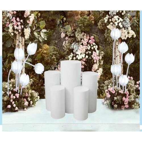 Wedding Road Leads White Metal Pillars Dessert Table Food Stand Birthday Party Supply
