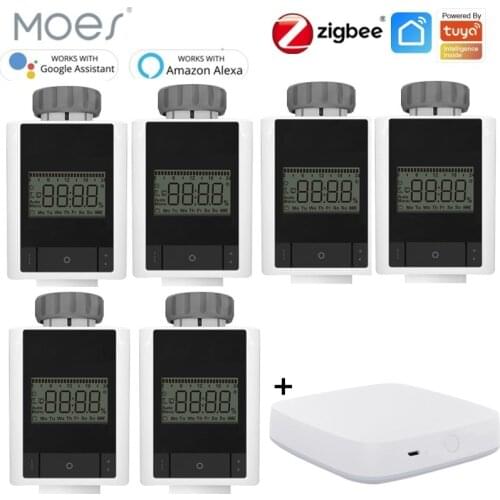 Tuya ZigBee 3.0 Smart Thermostat Heater TRV Thermostatic Radiator Valve Smart Home Voice Control work with Alexa Google home