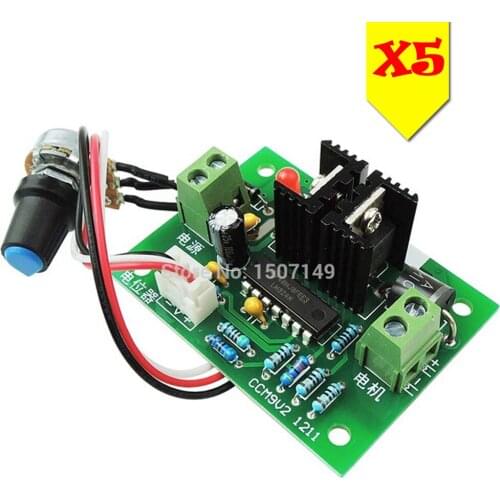 Unique Goods-5pcs/lot DC12V-24V(max) 3A DC Motor Speed Controller PWM Speed Regulator 120W CCM9 Adjustable Variable Speed Switch