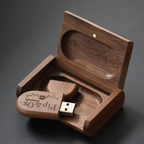 JASTER Free custom logo wooden+Box Personal LOGO pendrive 4GB 16GB 32GB 64GB usb Flash Drive U disk Memory stick wedding Gift