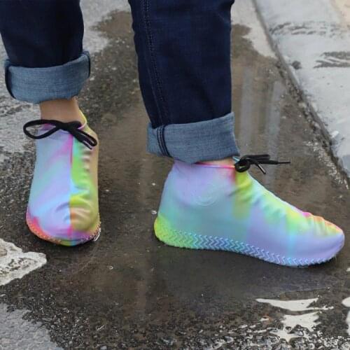 Waterproof Protector Boot Cover Shoes Unisex Women Man Zipper Rain Shoe Covers High-Top Anti-Slip Rain Shoes Cases