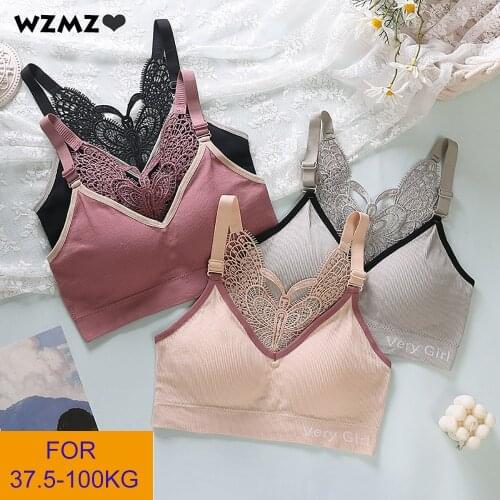 Seamless Padded Bra Push Up Without Frame Sexy Lace Bras for Women Butterfly Back Sports Bra Large Size Woman Top bh Lingerie
