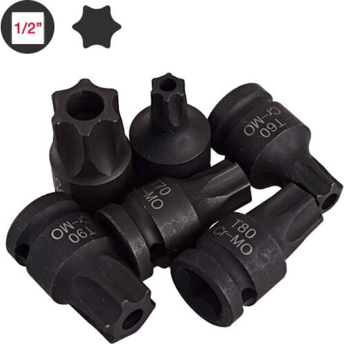 1/2 pneumatic short sleeve pneumatic drill bit T55/T60/T70/T80/T90/T100 pneumatic wrench star screwdriver set