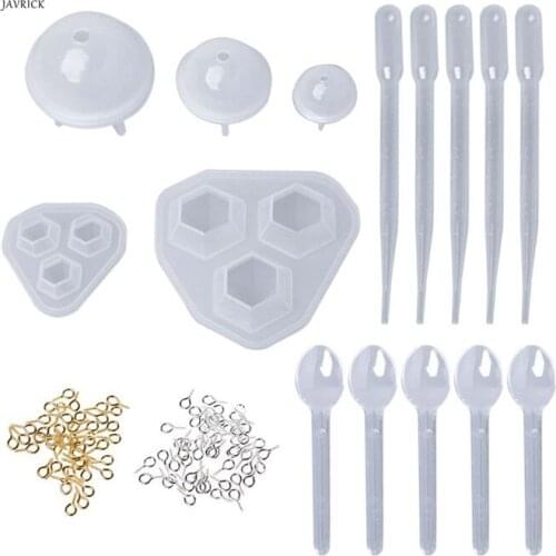 1 Set DIY Epoxy Resin Tools Handmade Silicone Mold Spoon Clasp Dropper Jewelry Making Kit Necklace Earrings Gifts Crafts